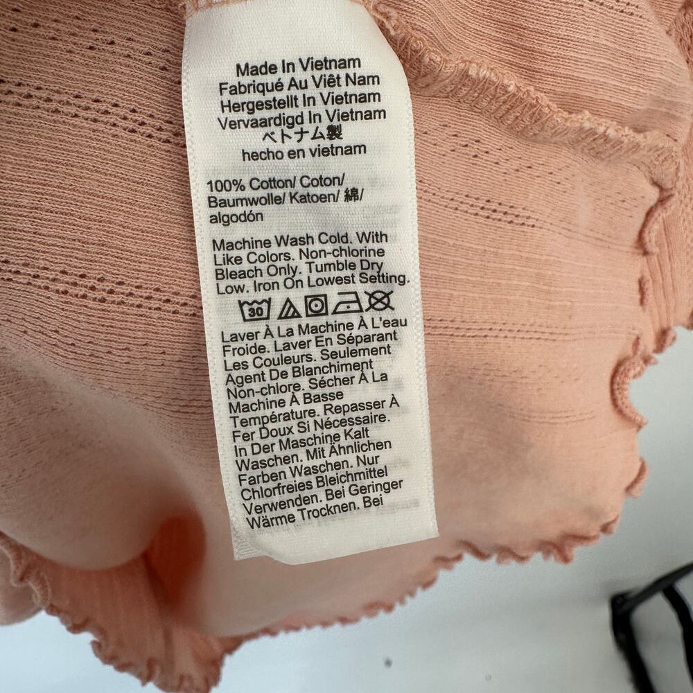 J. CREW Pointelle short-sleeve knit cardigan in Blush // XL - Picture 7 of 9